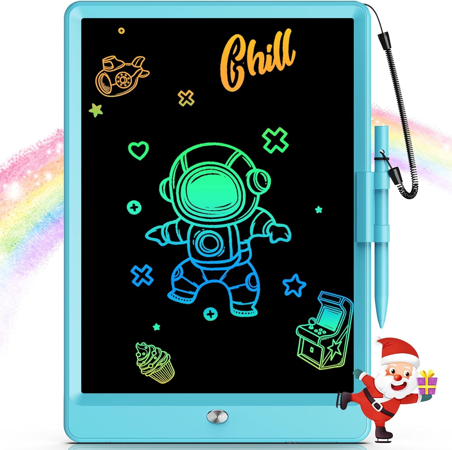 Interactive LCD Writing Tablet for Kids - 10-Inch Doodle Board, Perfect Educational Gift for Ages 3-8 (Blue)