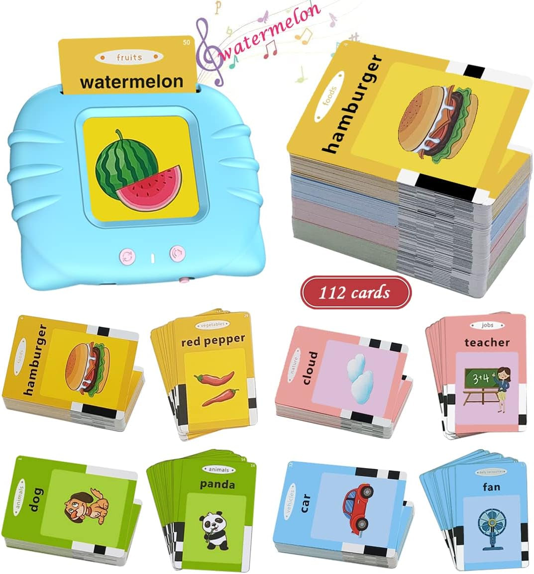 Montessori Talking Flash Cards: 224 Sight Words for Toddlers 1-4 Years - Autism Sensory & Speech Therapy Toy