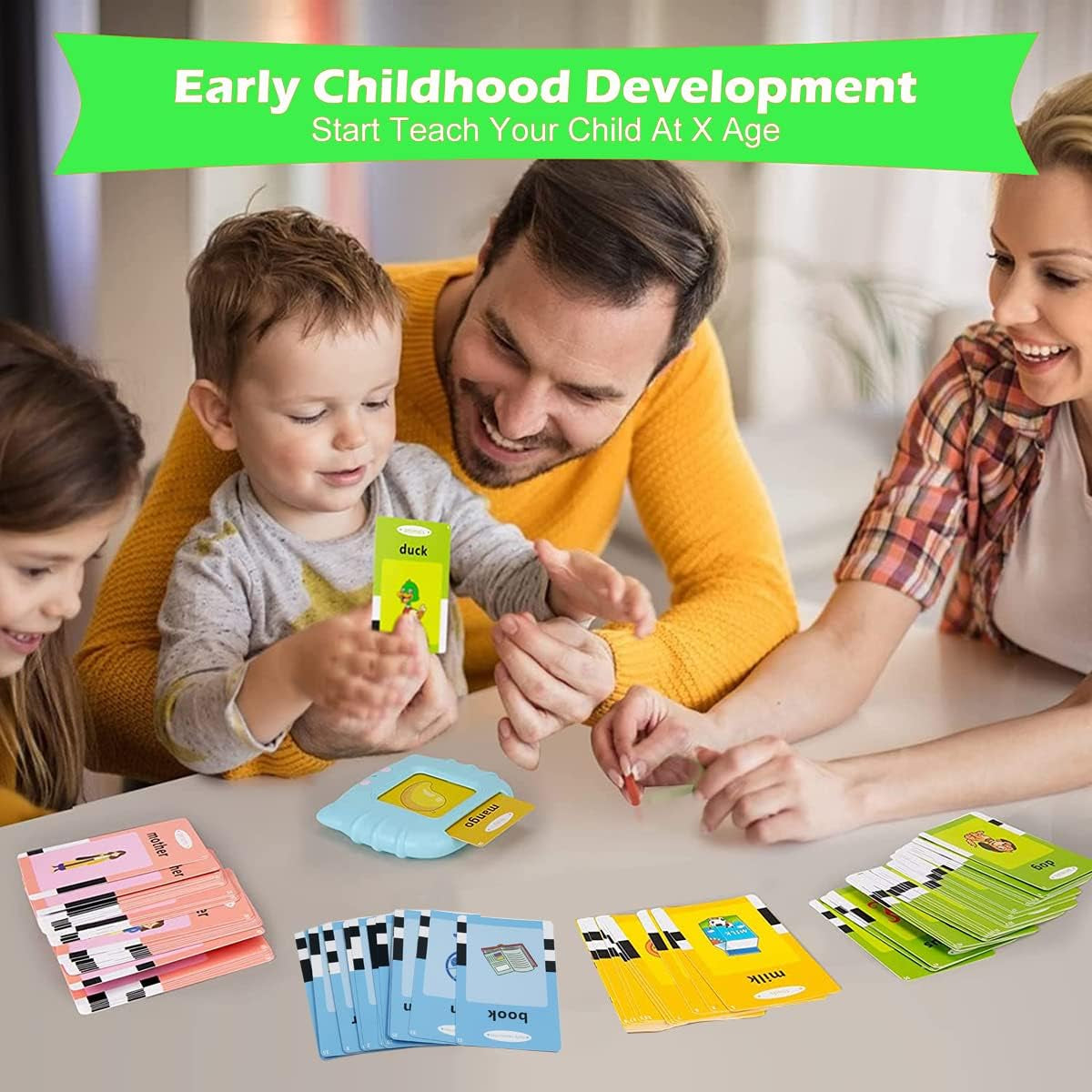 Montessori Talking Flash Cards: 224 Sight Words for Toddlers 1-4 Years - Autism Sensory & Speech Therapy Toy