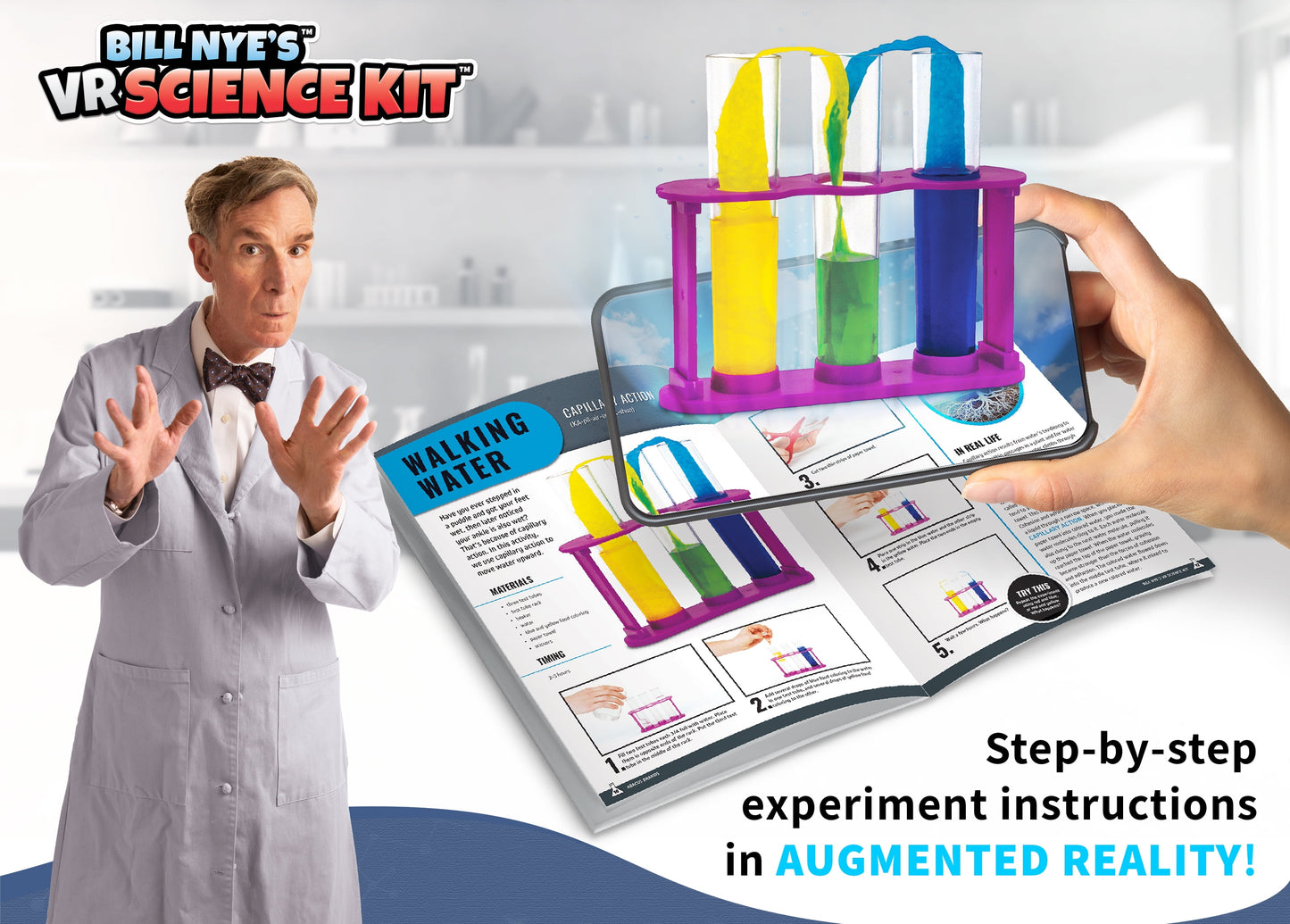 Bill Nye VR Science Lab Kit, 50 Pieces